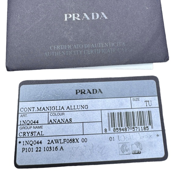 PRADA***Gold Crystal Pineapple Yellow Satin Triangle Bag***$2600 NWB - Picture 9 of 13